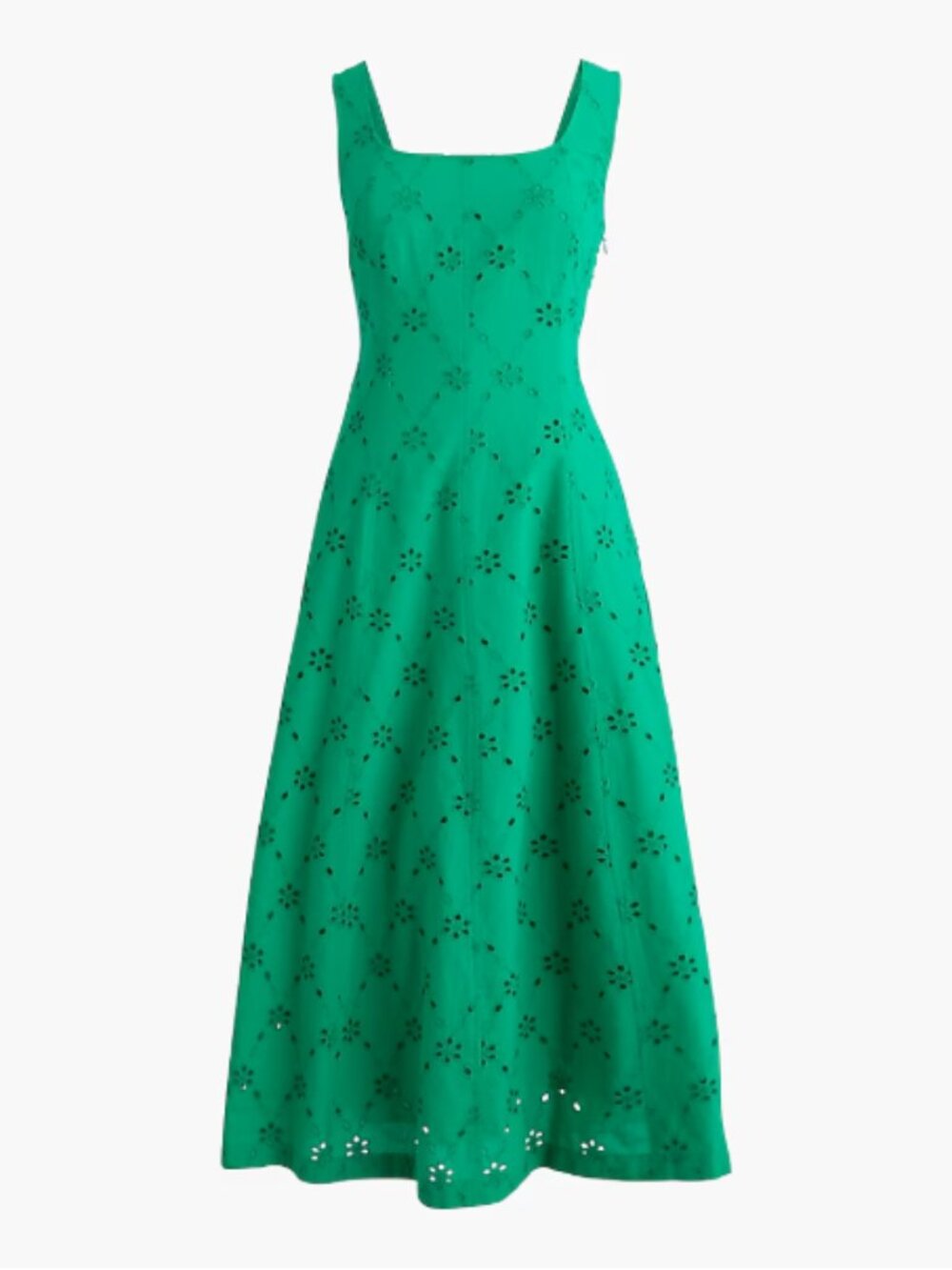 J Crew Eyelet embroidered midi dress